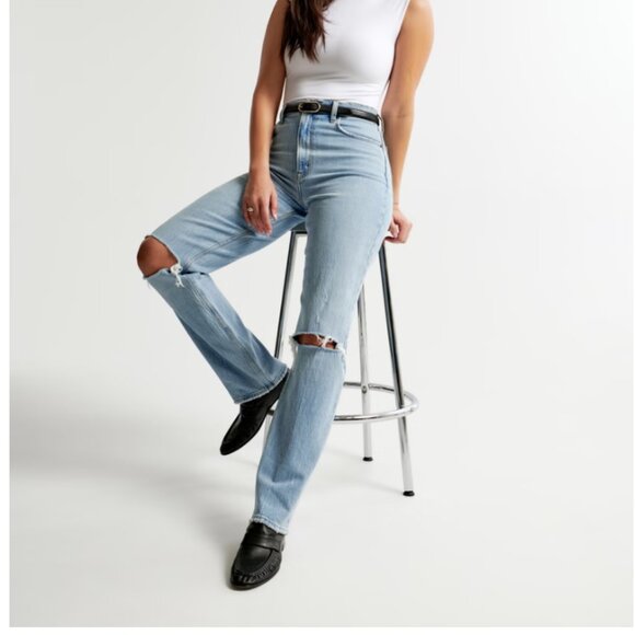 Abercrombie High Rise Curve Love Jeans - Picture 1 of 4